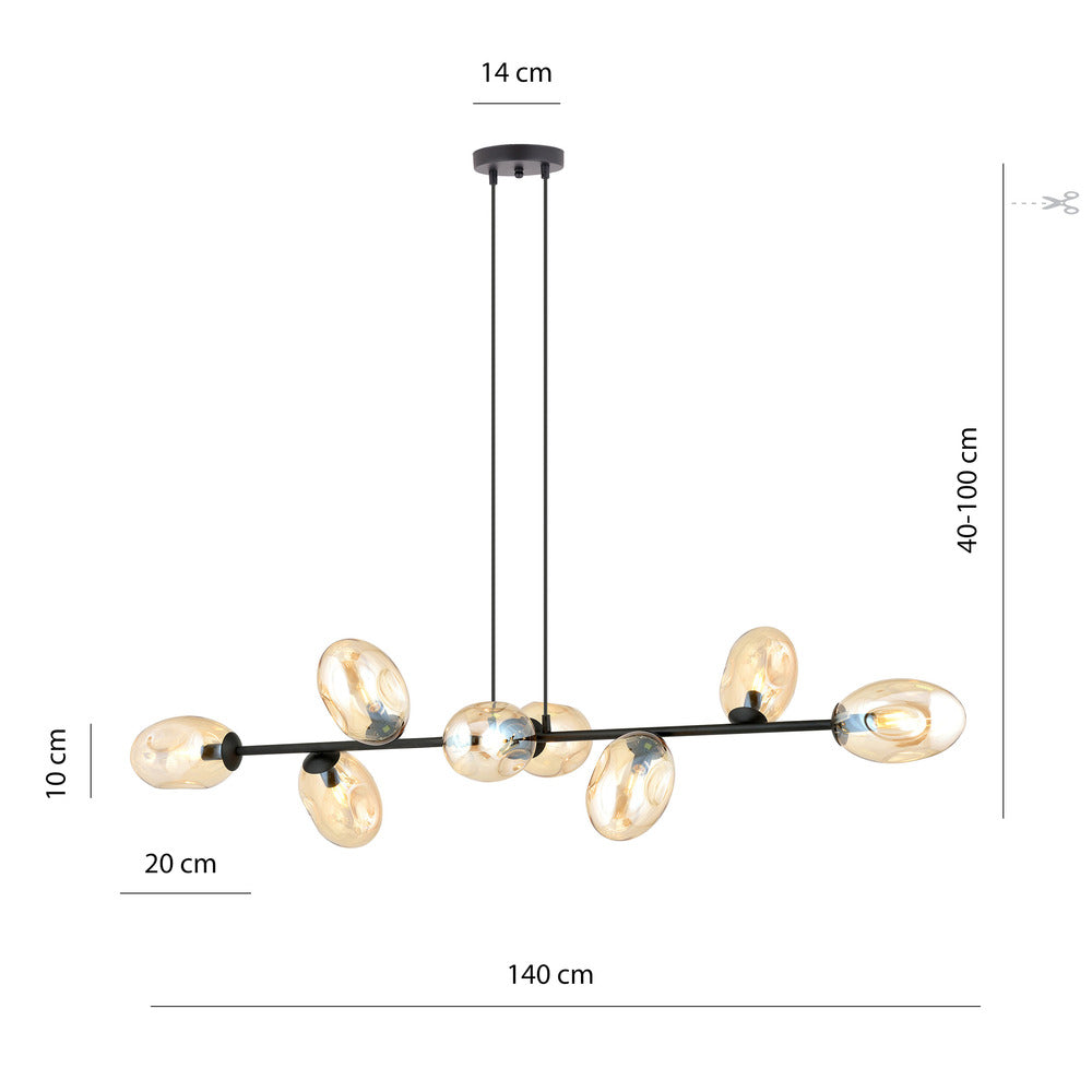 Emibig Pandora 8 Black/Gold Pendant