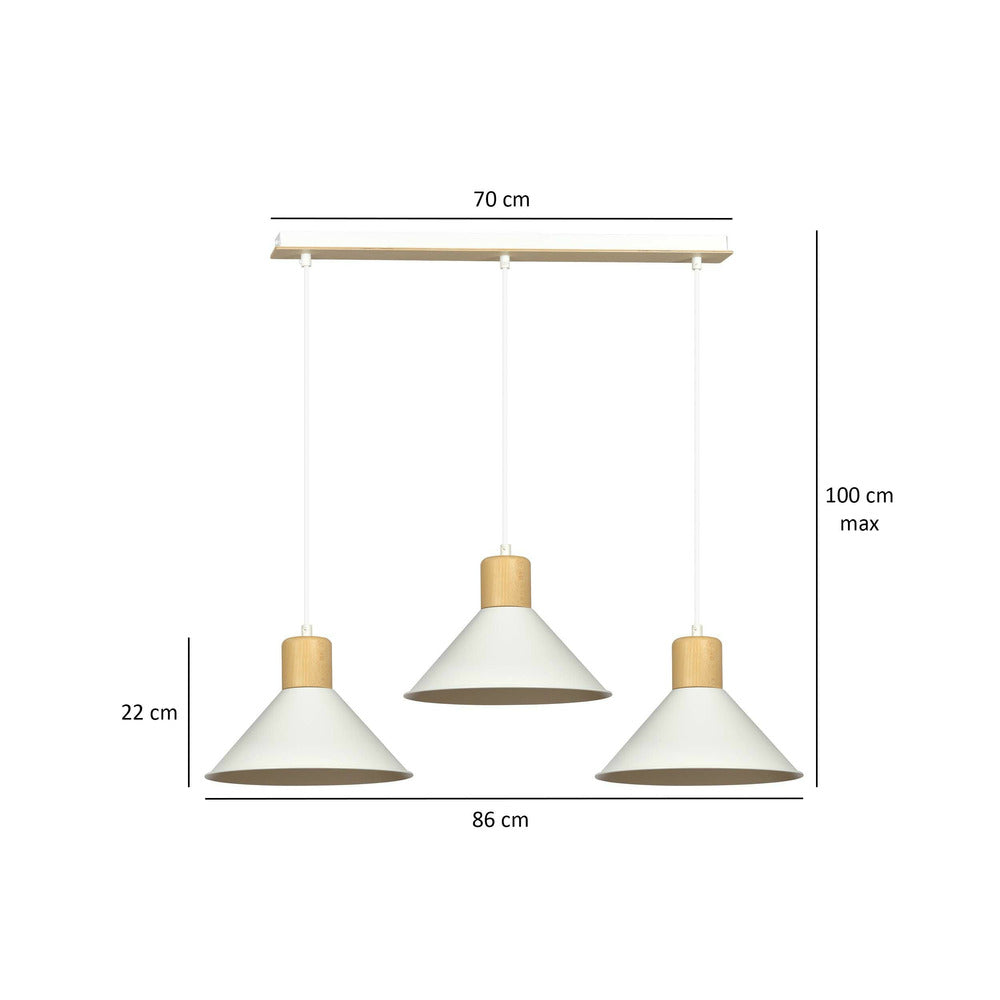 Emibig Rowen 3 White Pendant