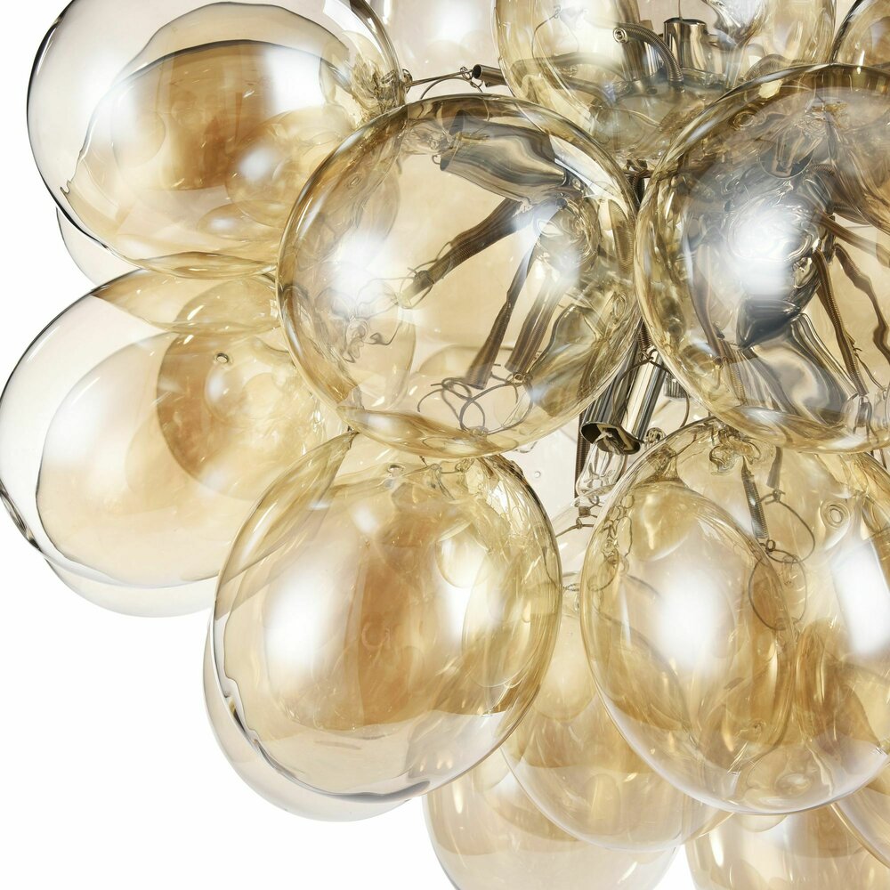 Maytoni Balbo Nickel/Brown Pendant Light 8 Bulbs