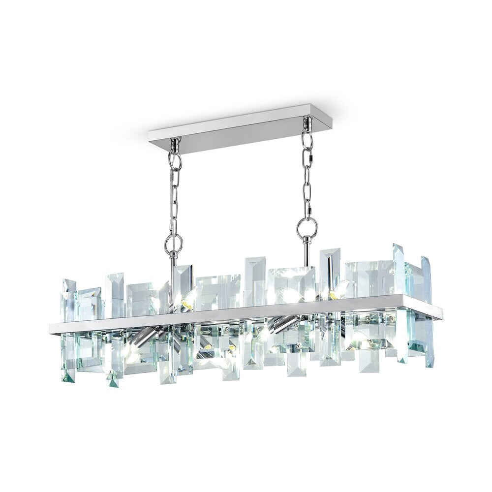 Maytoni Cerezo Chrome/Transparent Pendant Light 8 Bulbs