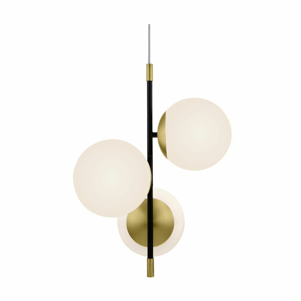 Maytoni Nostalgia Gold/White Pendant Light 3 Bulbs