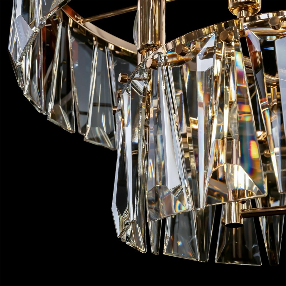 Maytoni Puntes Pendant Gold/Clear 12 Bulbs