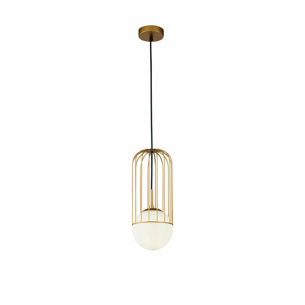 Люстра Maytoni Telford златна/бяла 1 крушка 21 x 53 см