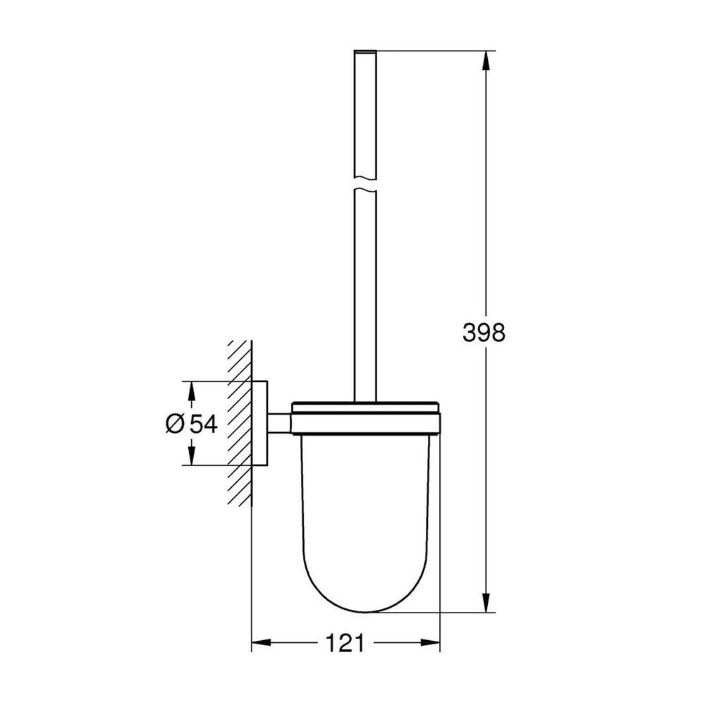 Grohe Essentials WC Brush Brushed Anthracite Hard Graphite