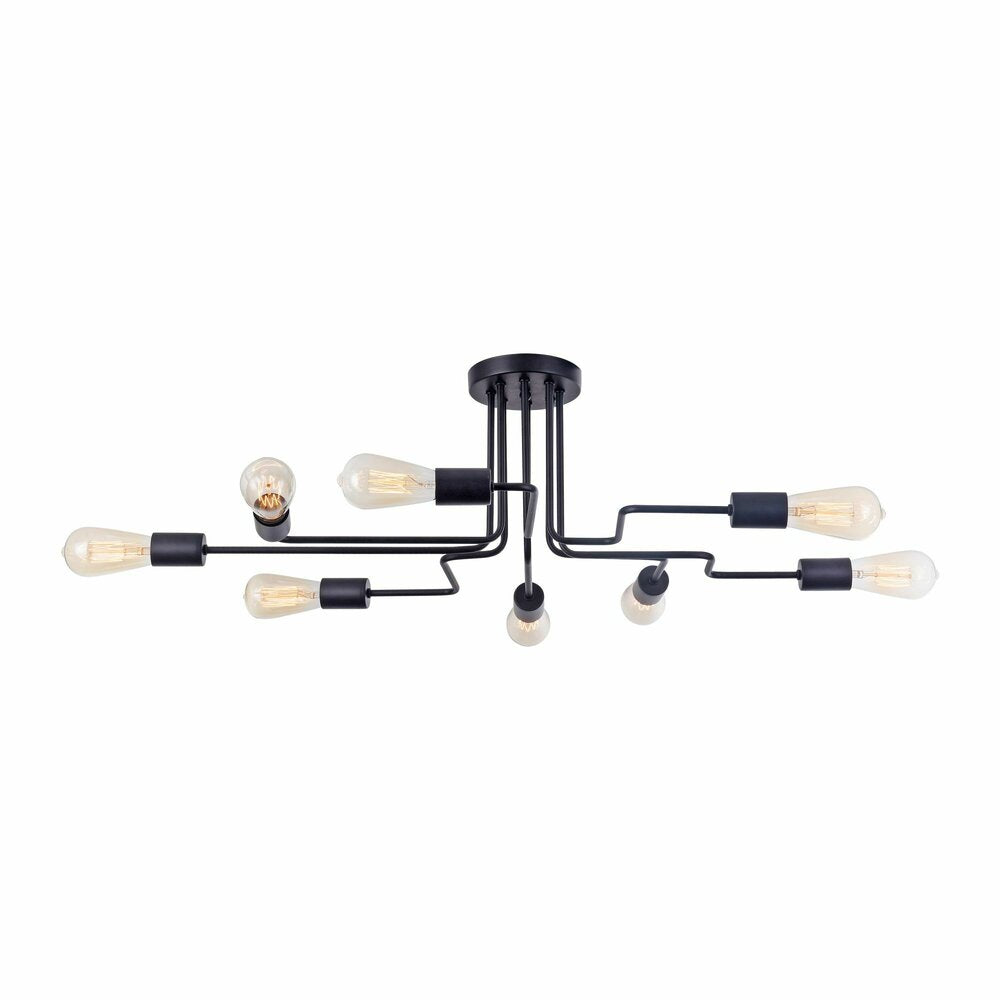 Maytoni Gilbert Ceiling Light Black/Transparent 8 Bulbs