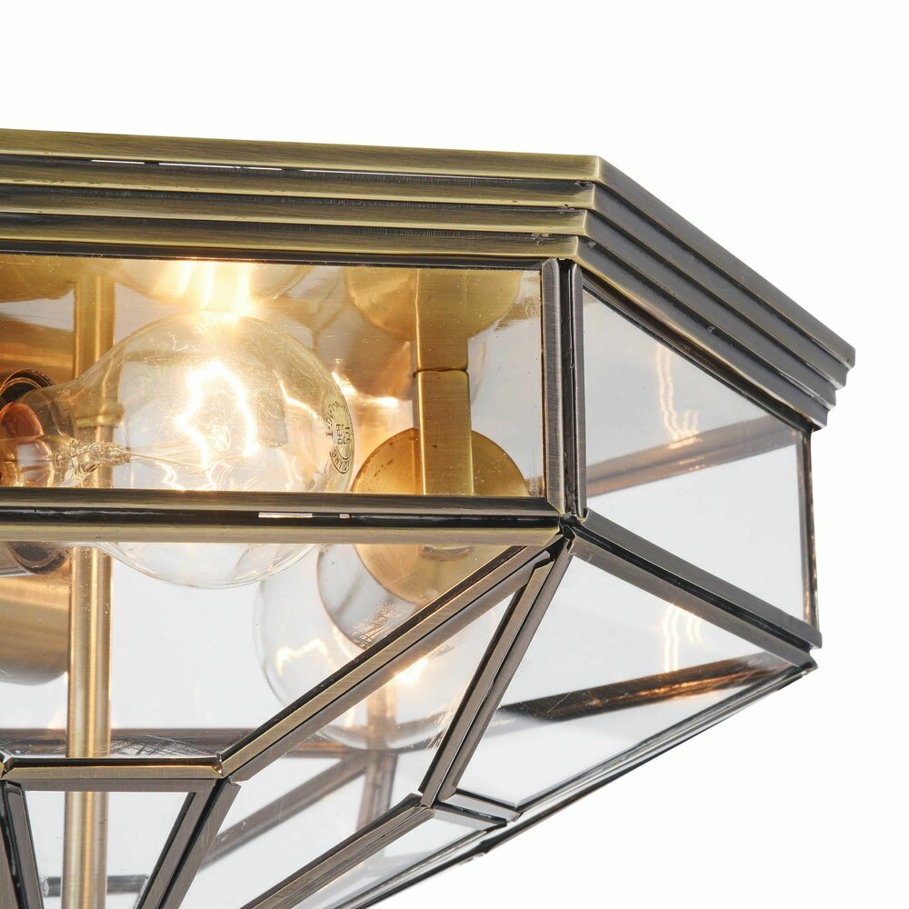 Maytoni Zeil Ceiling Lamp Bronze/Transparent 3 Bulbs