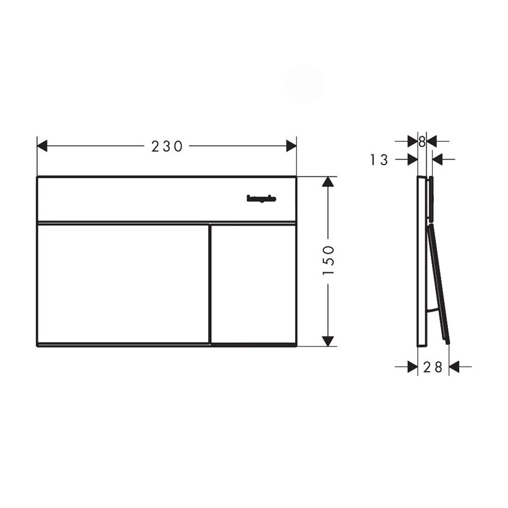 Вградена тоалетна резервоар Hansgrohe iFrame 112 cm с черна матова клавиша iFrame Element E и тоалетна чиния Rune Ivaldi бяла с капак softclose