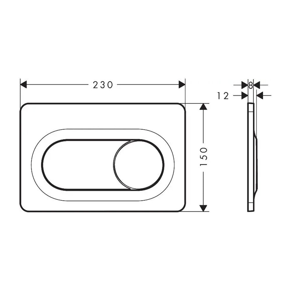 Вграден резервоар Hansgrohe iFrame 112 cm за окачена тоалетна и бутон iFrame Original S матово черен