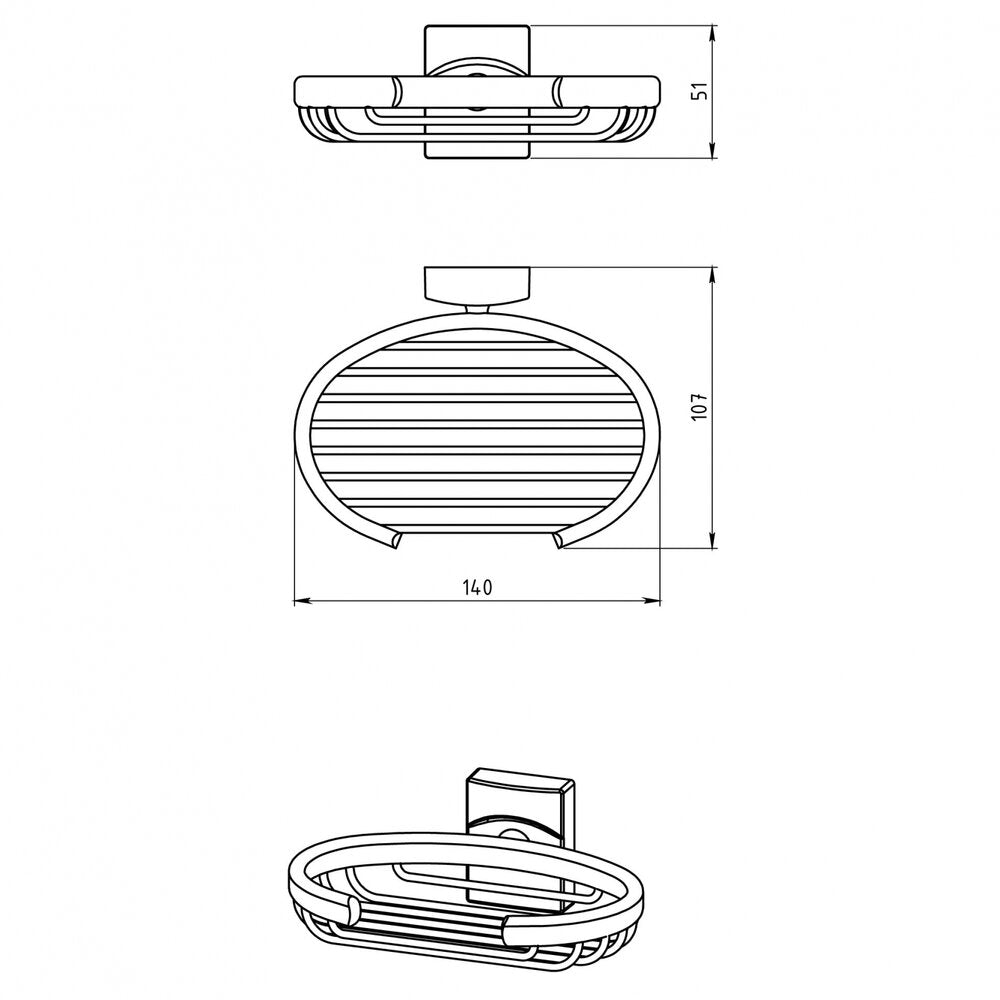Ferro Metalia 12 Chrome Soap Dish