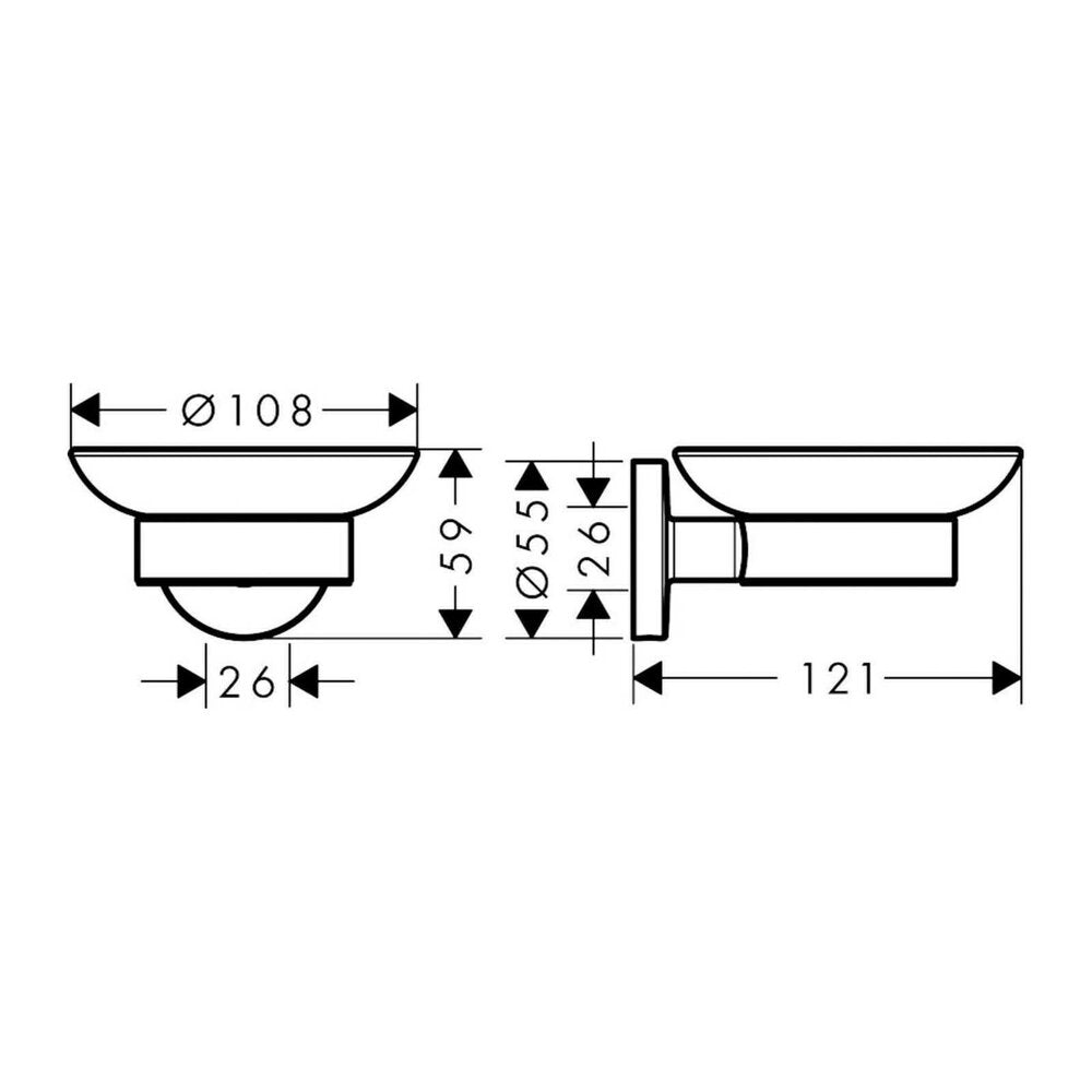Савонера Hansgrohe Logis Universal бял - хром