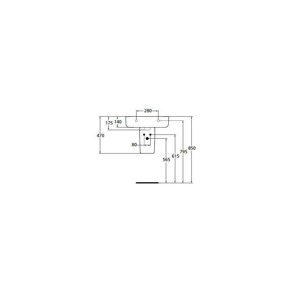 Полу-пиедестал за умивалник Ideal Standard Connect бял