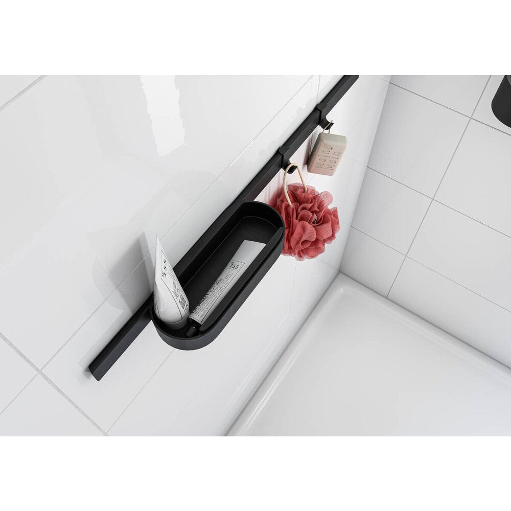 Комплект аксесоари Hansgrohe AddStoris черен мат с две куки