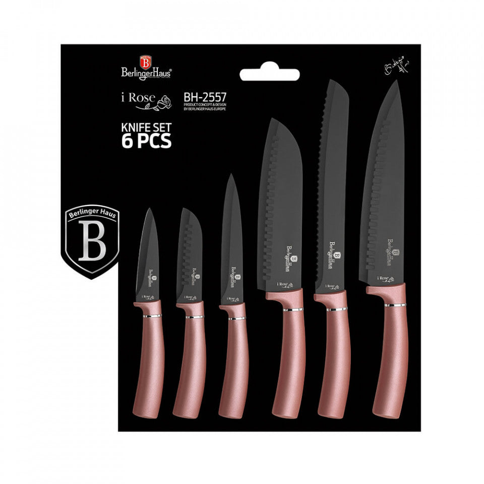 Комплект ножове (6 части) I-Rose Collection BerlingerHaus BH 2557