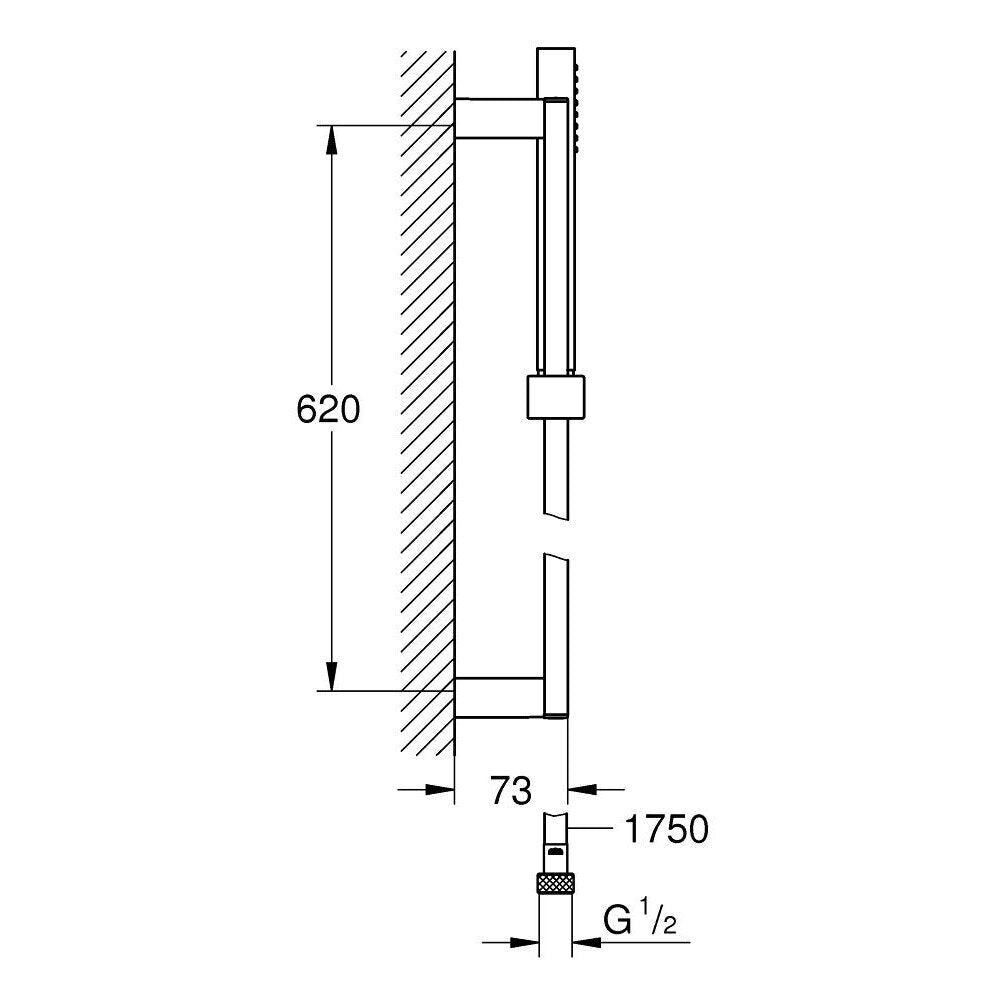 Сет душ Grohe Euphoria Cube Stick с бар