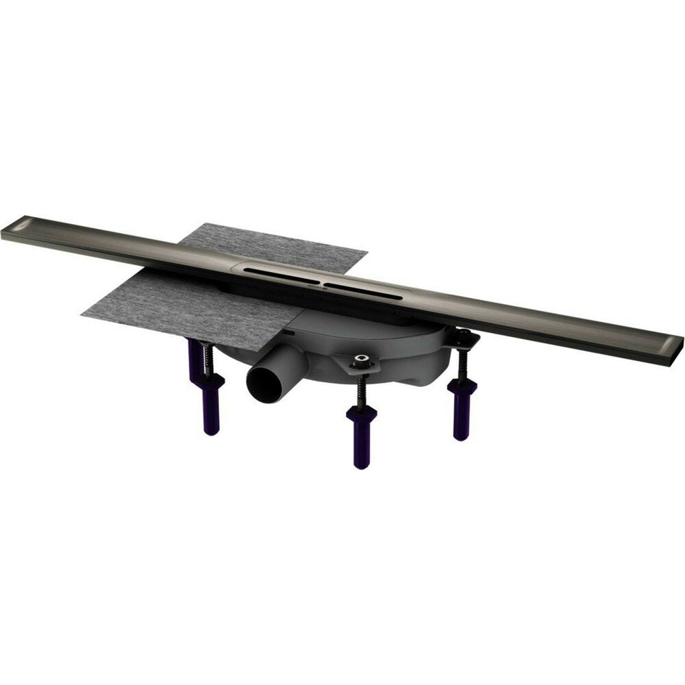 Kessel Linearis iNFINITY 60 110 cm Shower Drain Set with Cover - Matte Black