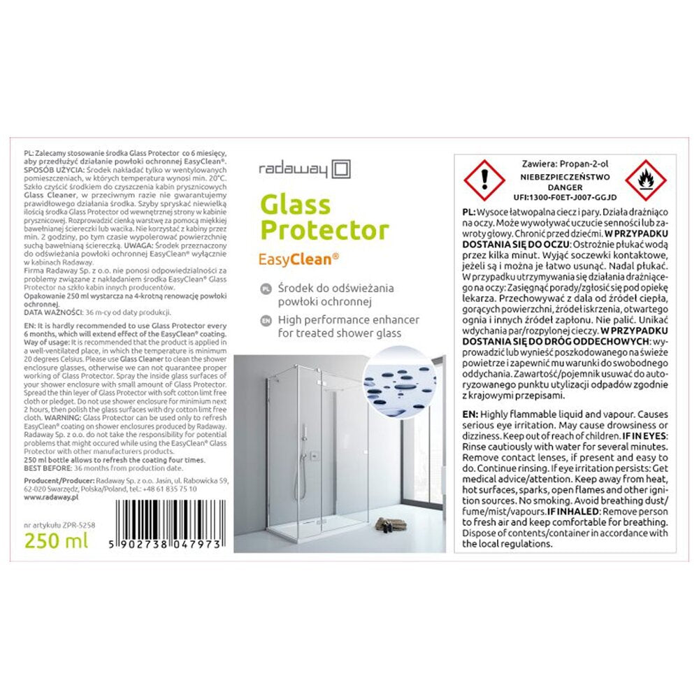 Солкция за защита на стъкло Radaway 250 ml