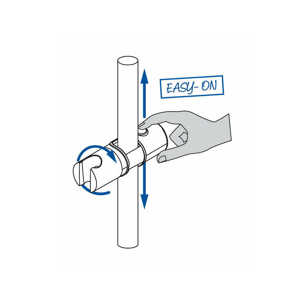 Сupport за душ с ръкохватка за плъзгаща се пръчка Deante Easy Fix черен