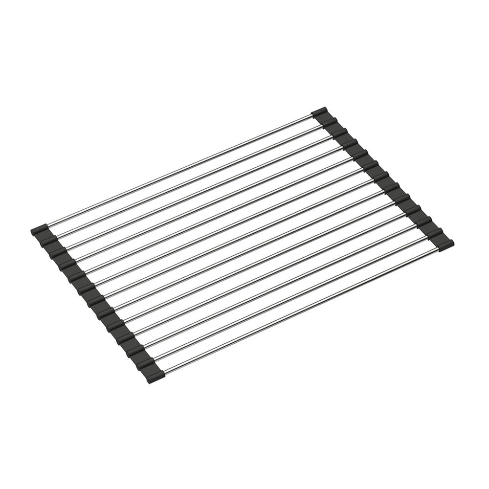 Dish holder Quadron Unique Rollmata inox - black finish 38x25cm