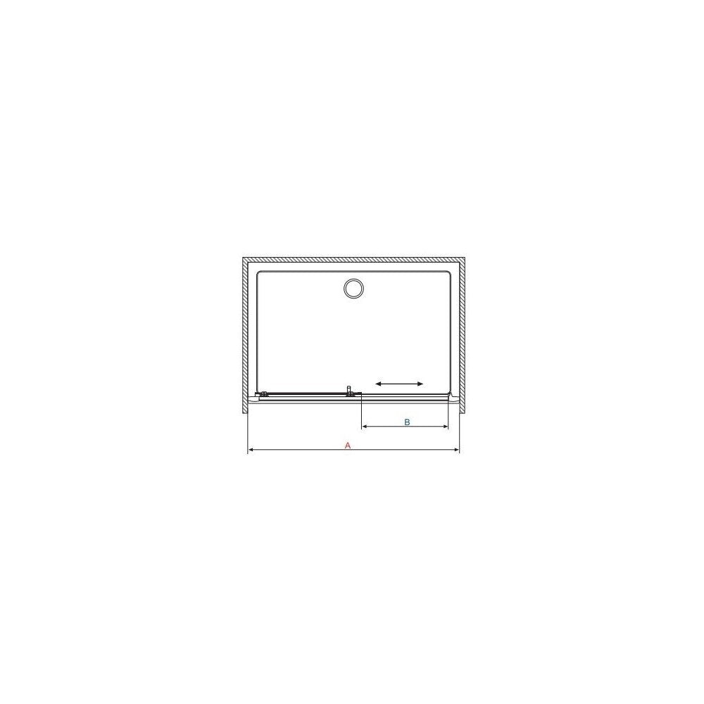 Radaway Premium Plus DWJ Sliding Shower Door 110 cm 6 mm Glass Chrome-Transparent