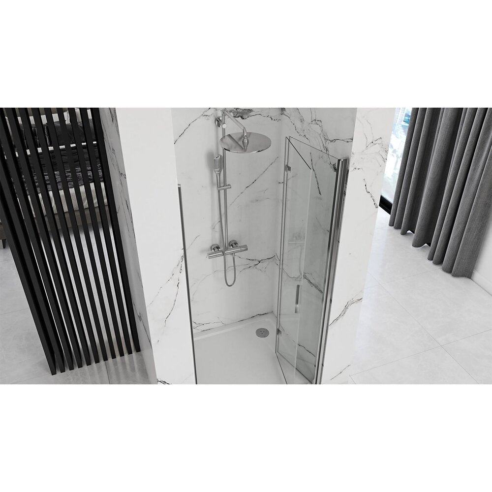 Rea Molier Folding Niche Door 90 cm Glass 6 mm + Chrome Magnetic Profile