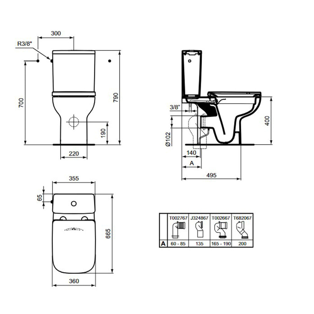 Тоалетна чиния статив Ideal Standard i.Life A без ръб T472101