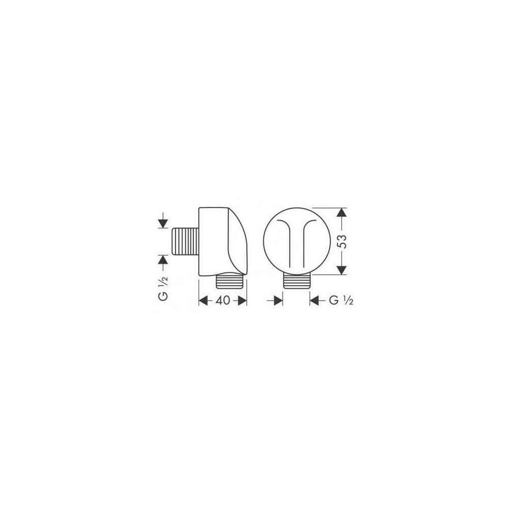 Hansgrohe FixFit E Shower Connector Chrome