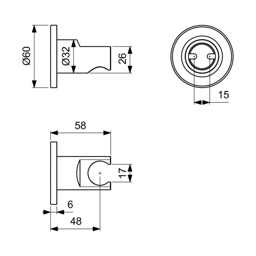 Душ закачалка Ideal Standard Ideal Rain Round хром гланц