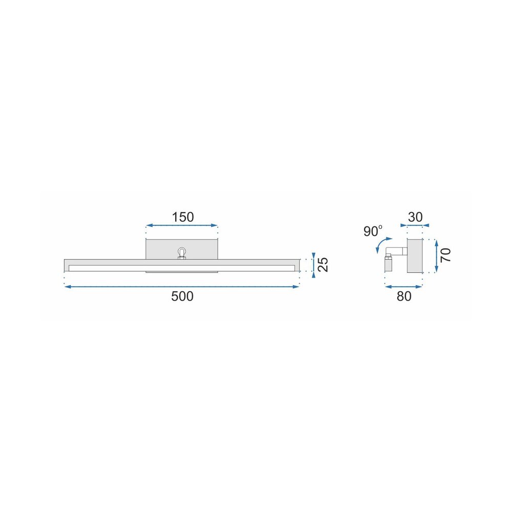 Rea 12W Bathroom Wall Light 50 cm White APP374-1W