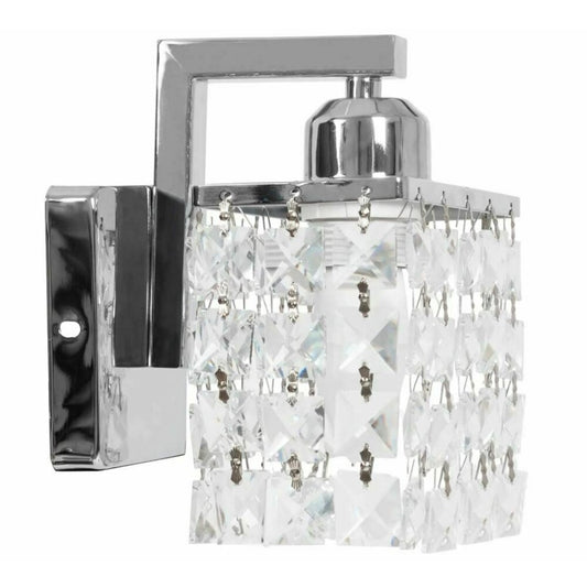 Chrome Wall Sconce with Crystal Shade Glamour Rea APP543-1W