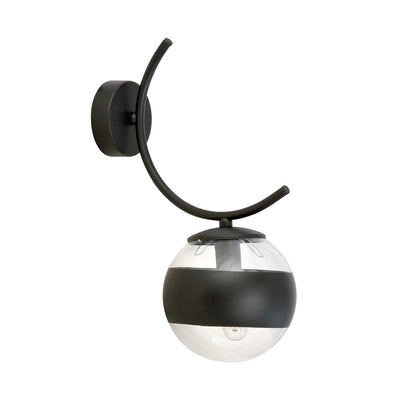 Emibig Boston 1 Wall Lamp Black/Transparent