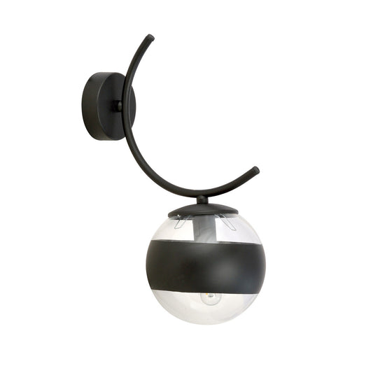 Emibig Boston 1 Wall Lamp Black/Transparent