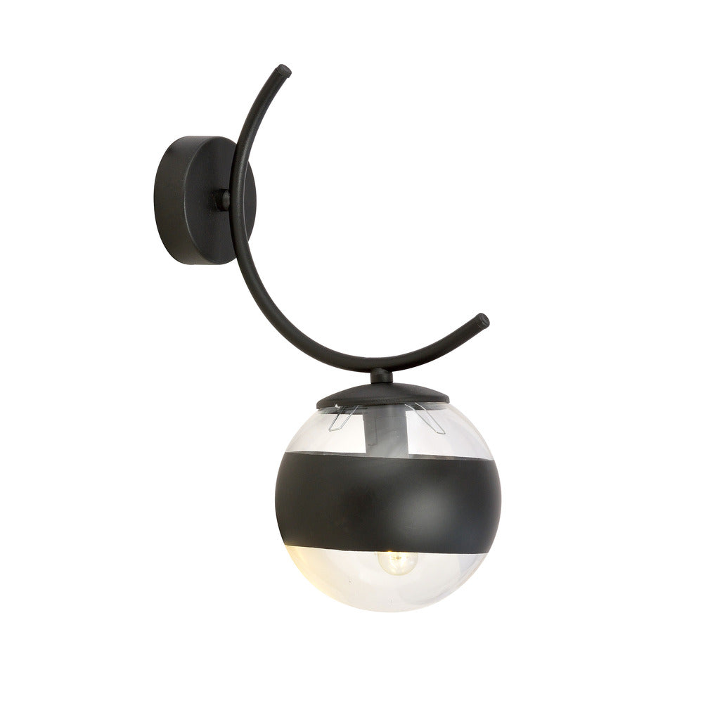 Emibig Boston 1 Wall Lamp Black/Transparent