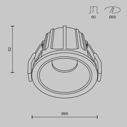 Стенен аплик Maytoni Alfa LED бял/черен DL0430110W3KDRDWB