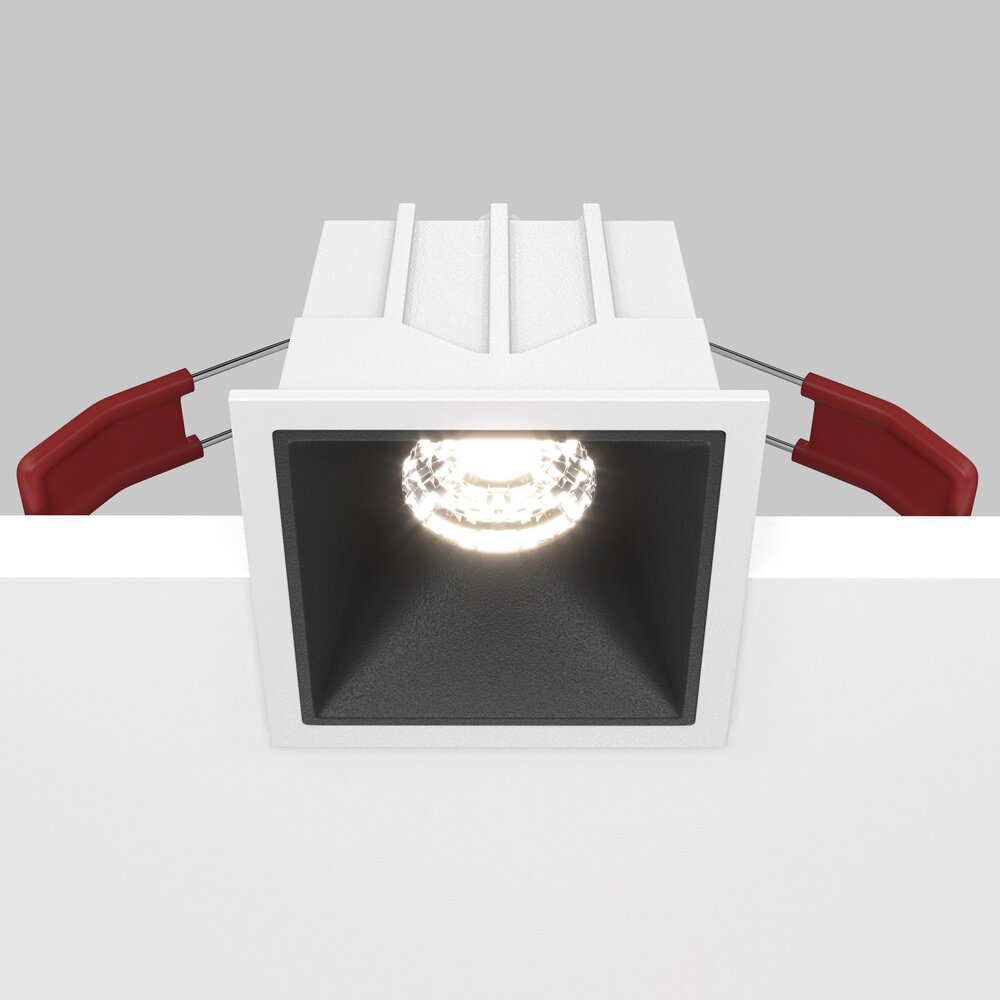 Maytoni Alfa LED Wall Light White/Black DL0430110W4KDSQWB