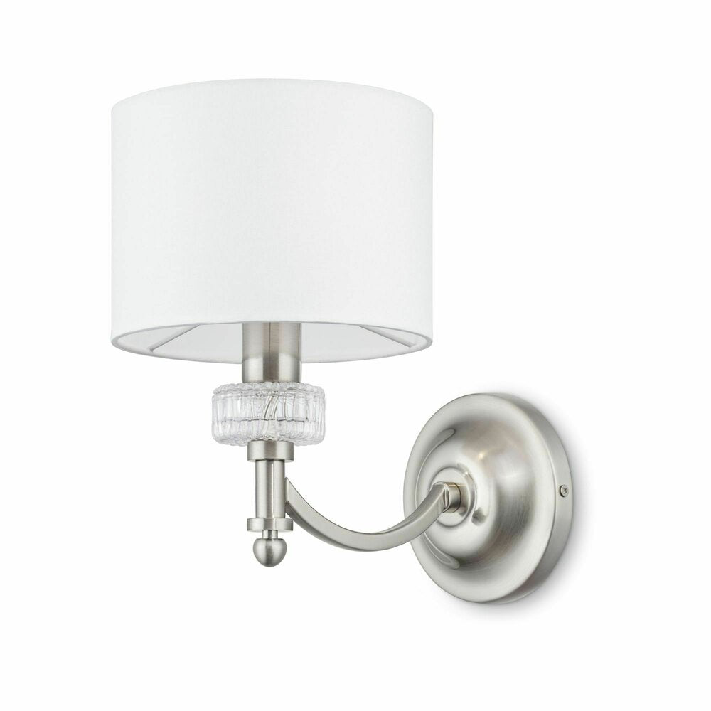 Maytoni Alicante Nickel/White Wall Light 1 Bulb