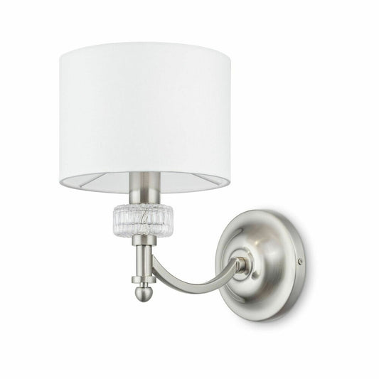 Maytoni Alicante Nickel/White Wall Light 1 Bulb