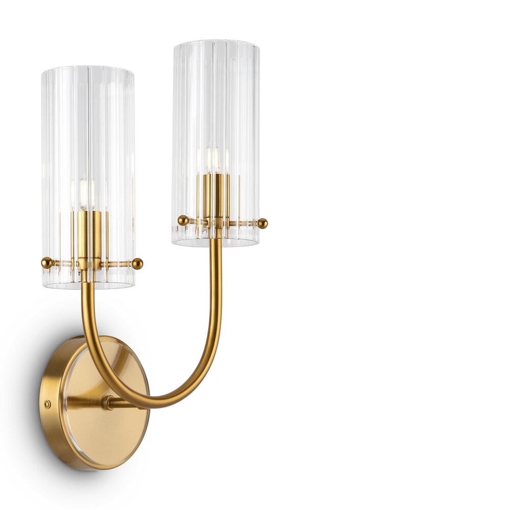 Maytoni Arco Brass Wall Lamp 2 Bulbs MOD223WL02BS1
