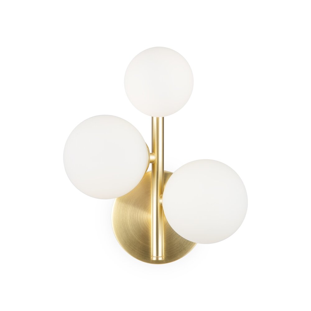Maytoni Dallas Gold/White 3 Bulbs Wall Light