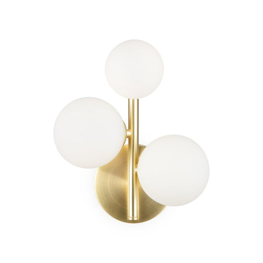 Maytoni Dallas Gold/White 3 Bulbs Wall Light