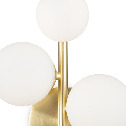 Maytoni Dallas Gold/White 3 Bulbs Wall Light