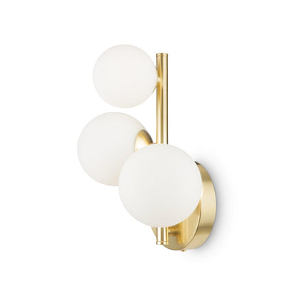 Maytoni Dallas Gold/White 3 Bulbs Wall Light