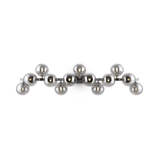 Maytoni Dallas Wall Light Chrome/Grey 13 Bulbs
