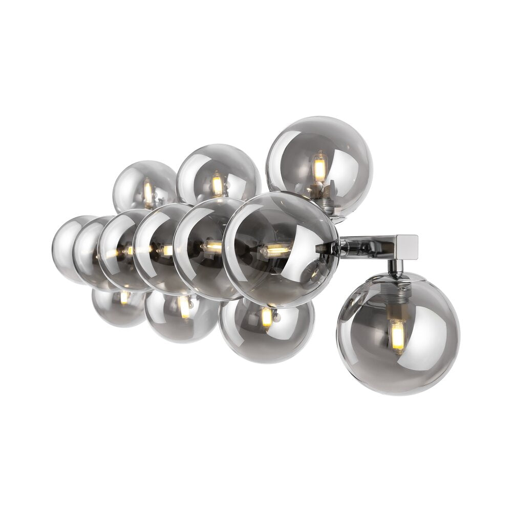 Maytoni Dallas Wall Light Chrome/Grey 13 Bulbs