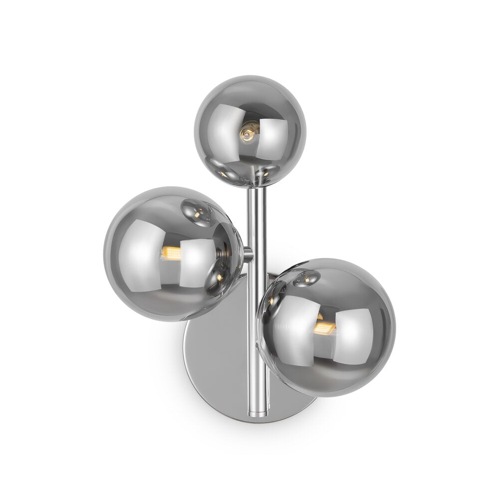 Maytoni Dallas Chrome/Grey 3 Bulbs Wall Light