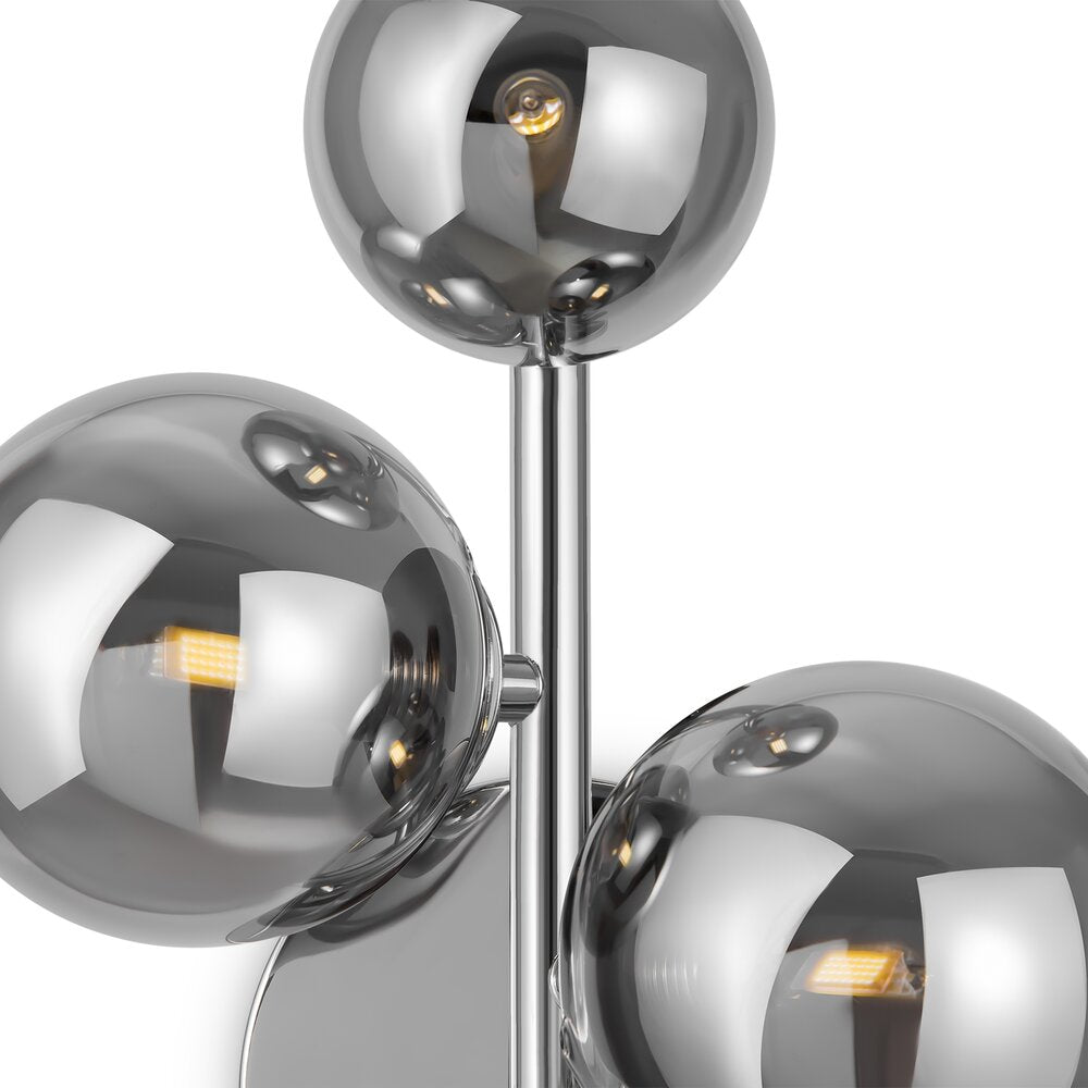 Maytoni Dallas Chrome/Grey 3 Bulbs Wall Light