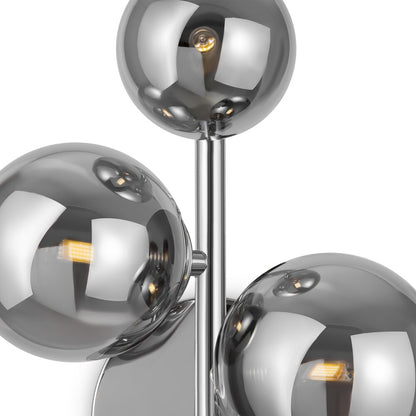 Maytoni Dallas Chrome/Grey 3 Bulbs Wall Light