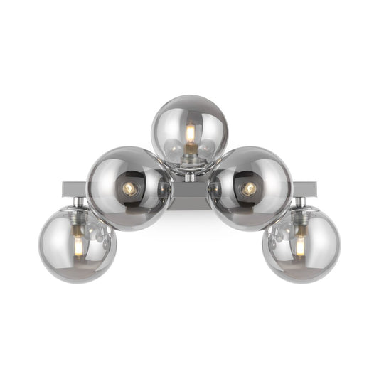 Maytoni Dallas Wall Light Chrome/Grey 5 Bulbs