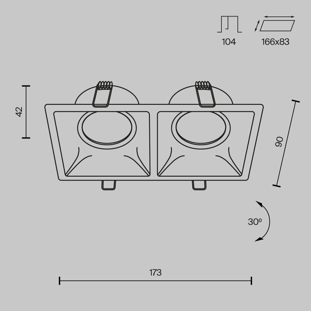 Maytoni Dot Black Wall Light 2 Bulbs
