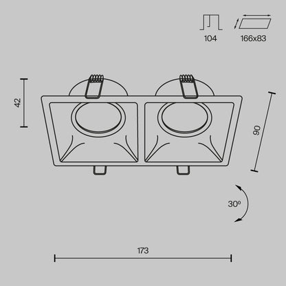 Maytoni Dot Black Wall Light 2 Bulbs