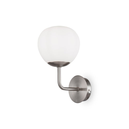 Maytoni Erich Nickel/White Wall Light 1 Bulb